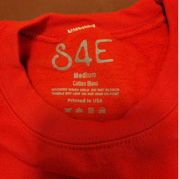 Pullover Sweatshirt S4E Red I'm Dreaming of a Wine Christmas Size Medium - Picture 6 of 8